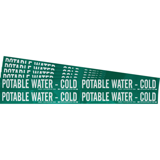 POTABLE WATER - COLD Pipe Mrk 4 WT/GN PK