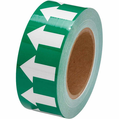 B302 2"X30 YDS WHT/GREEN ARROW TAPE