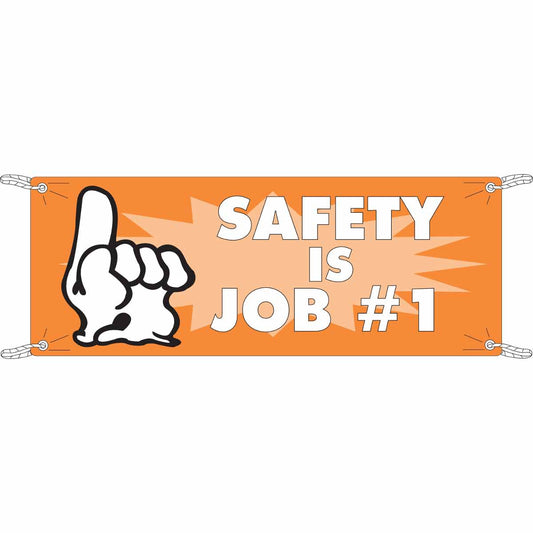 BANNER, 4'X10', SAFEY IS JOB 1