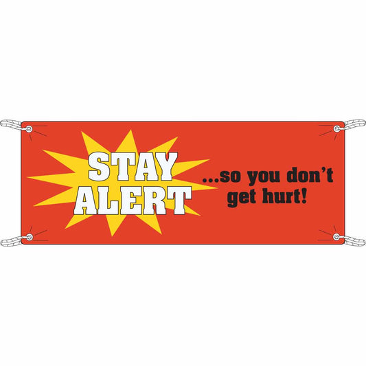 BANNER 4'X10' STAY ALERT