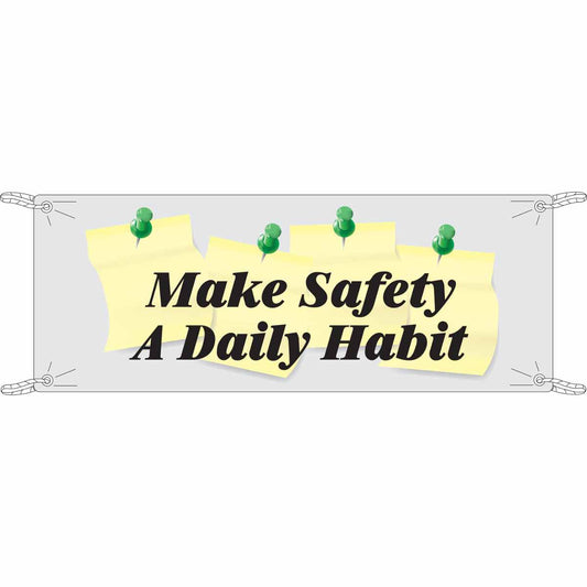 BANNER 4'X10' 3 COLORS MAKE SAFETY A