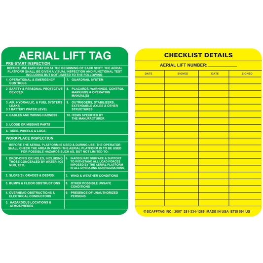 ENTRYTAG INSERTS AERIALIFT TAG