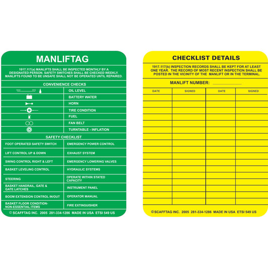 ENTRYTAG INSERTS MANLIFTAG