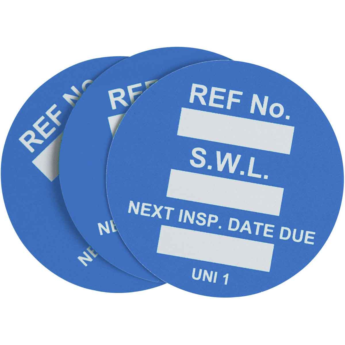 UNVRSAL TAG INSRT SAFE WRK LD 100/PK BLU