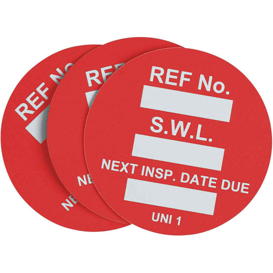 UNVRSAL TAG INSRT SAFE WRK LD,RED,100/PK