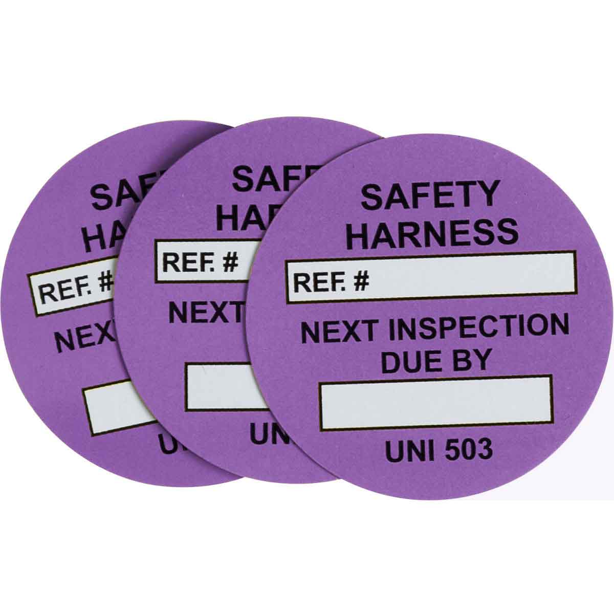 UNVERSAL TAG INSRT SFTY HRNSS 100/PK PUR