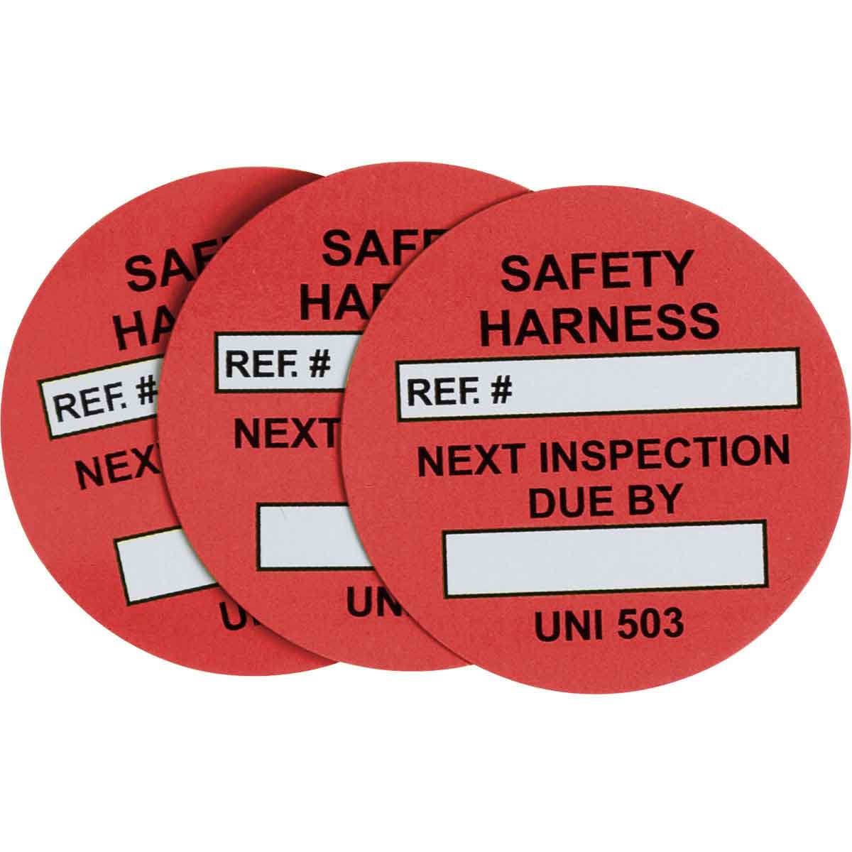 UNVERSAL TAG INSRT SFTY HRNSS 100/PK RED