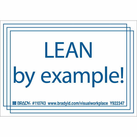 LEAN BY EXAMPLE LABELS 3.5X5 BL/WT 10PK