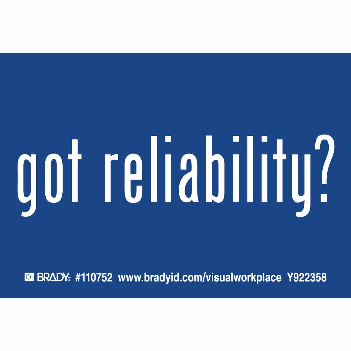 GOT RELIABILITY Labels 3.5 x 5 WHT/BLU