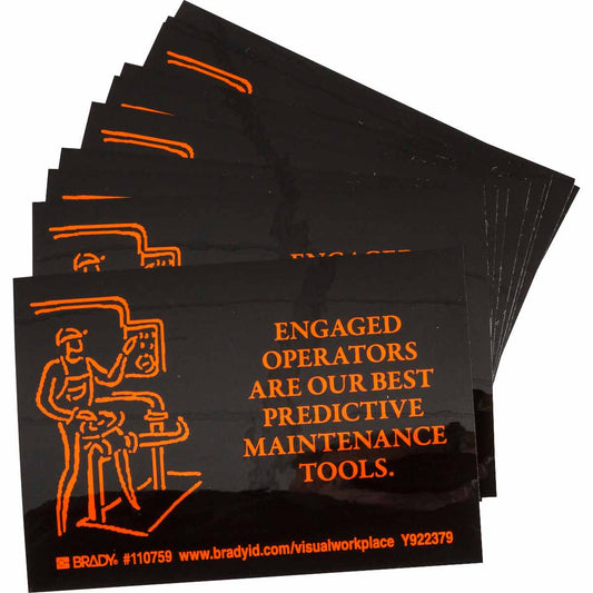 ENGAGED OPERATORS LABEL 3.5X5 OR/BK 10PK