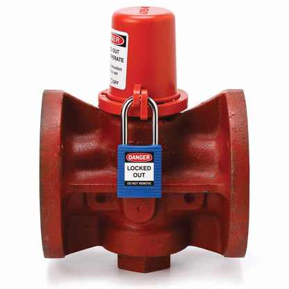 BASE COVER PLUG VALVE LOCKOUT 7/8" RED