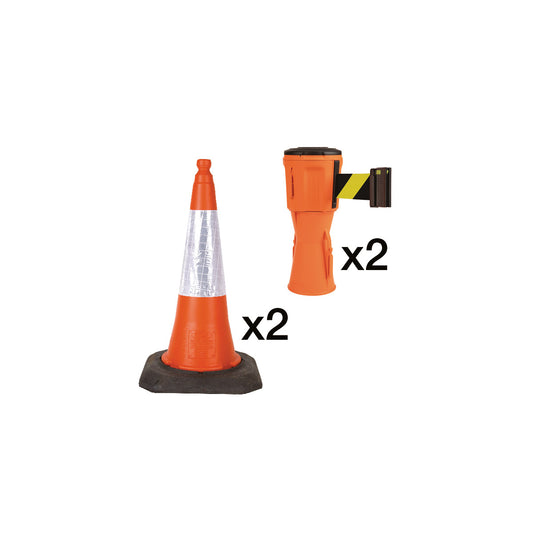 Barrier 2 HEAD BK/WT BELT 2 CONE 2 ADT