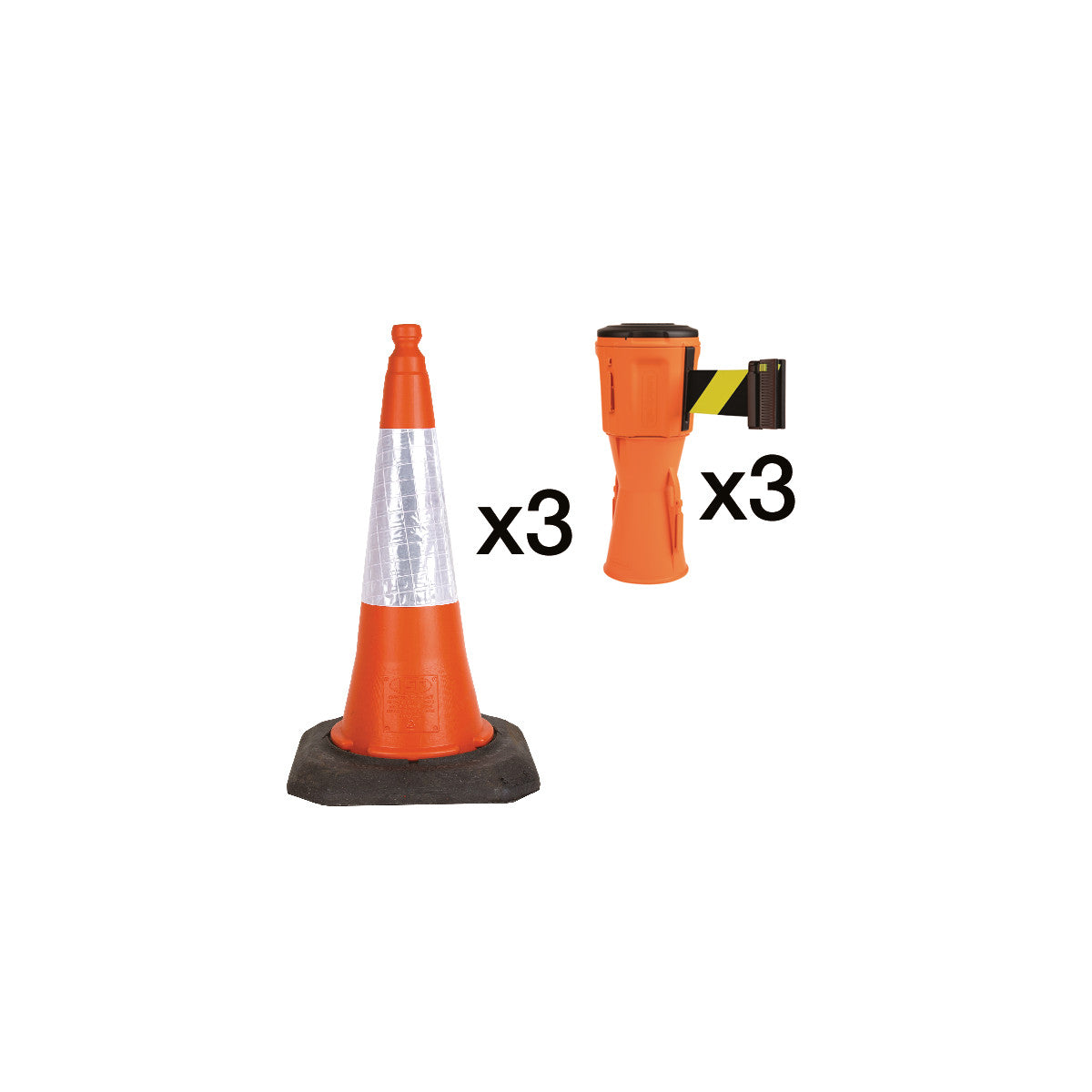 Barrier 3 HEAD BK/WT BELT 3 CONE 3 ADT