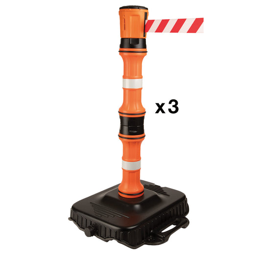 Barrier 3 HEAD RD/WT BELT 3 POST