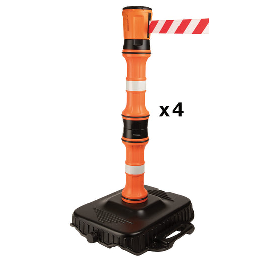 Barrier 4 HEAD RD/WT BELT 4 POST