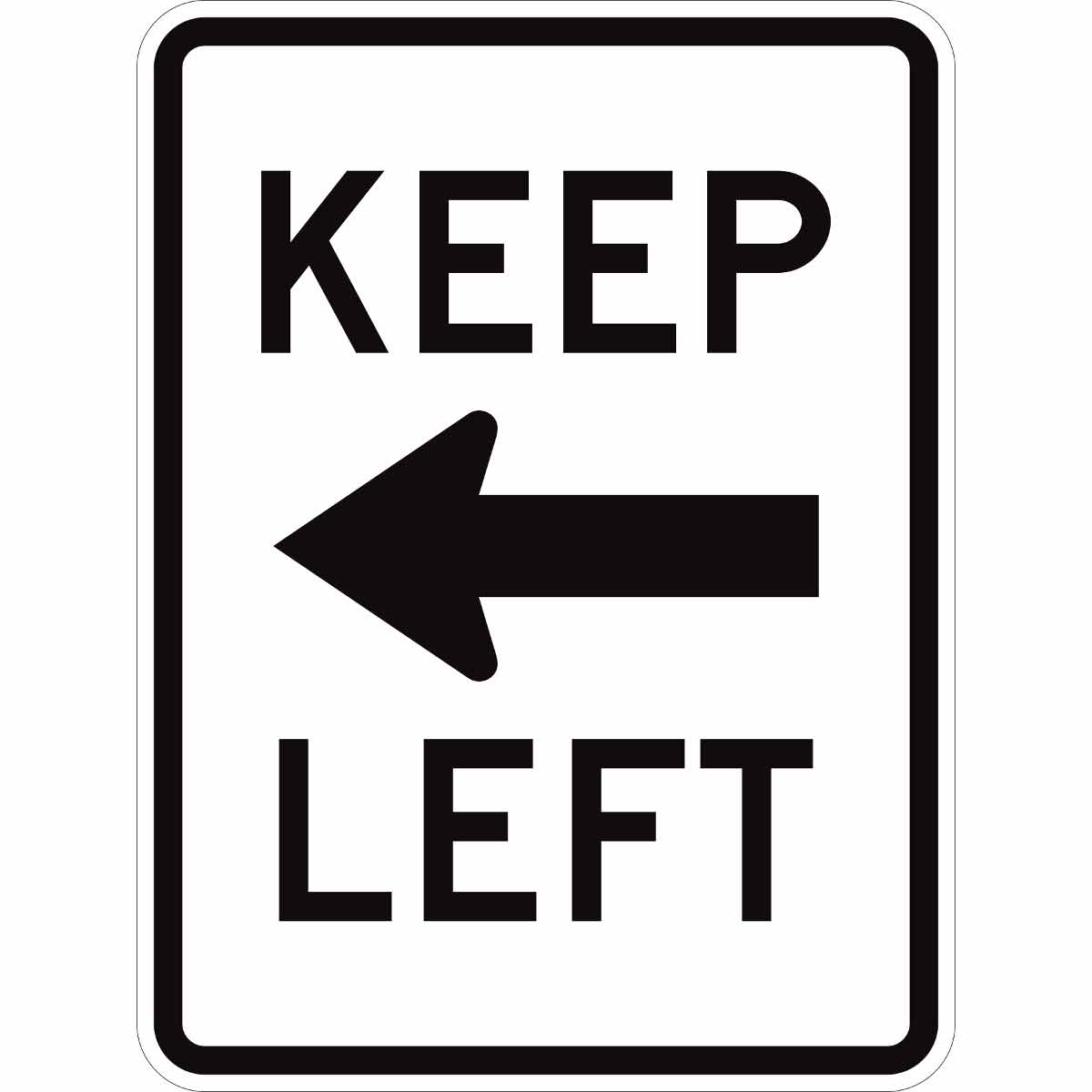 18X24 BLK/WHT TRAFFIC SIGN HIP