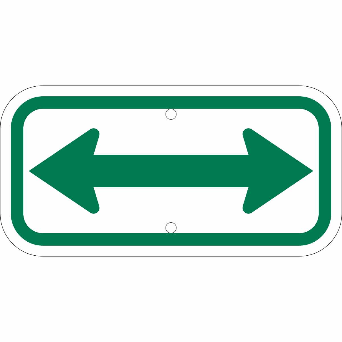 B959 12X6 GRN/WHT TRAFFIC SIGN