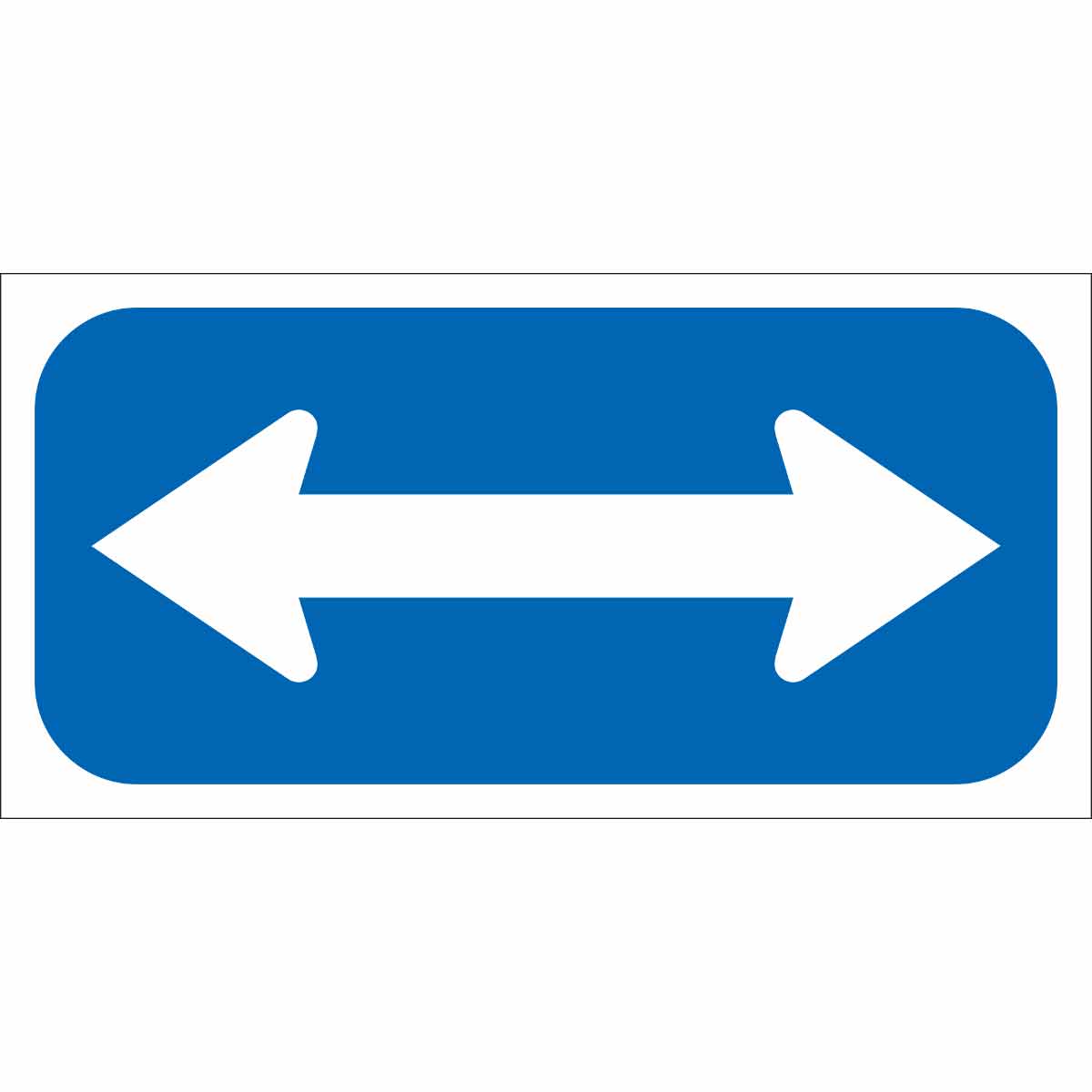 12X6 BLUE/WHT TRAFFIC SIGN HIP