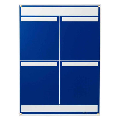 Blue 4-Panel Lean Communication Board, 34.25