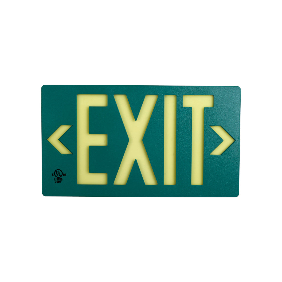 Glo Exit Sign 8.75x15.5 1Side GN/WT