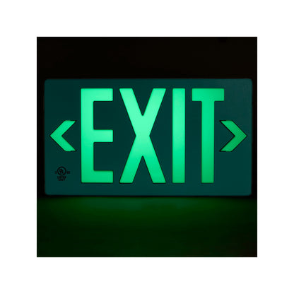 Glo Exit Sign 8.75x15.5 1Side GN/WT