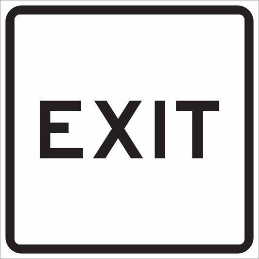 TRFC SIGN EXIT REFL 18X18 AL HIP