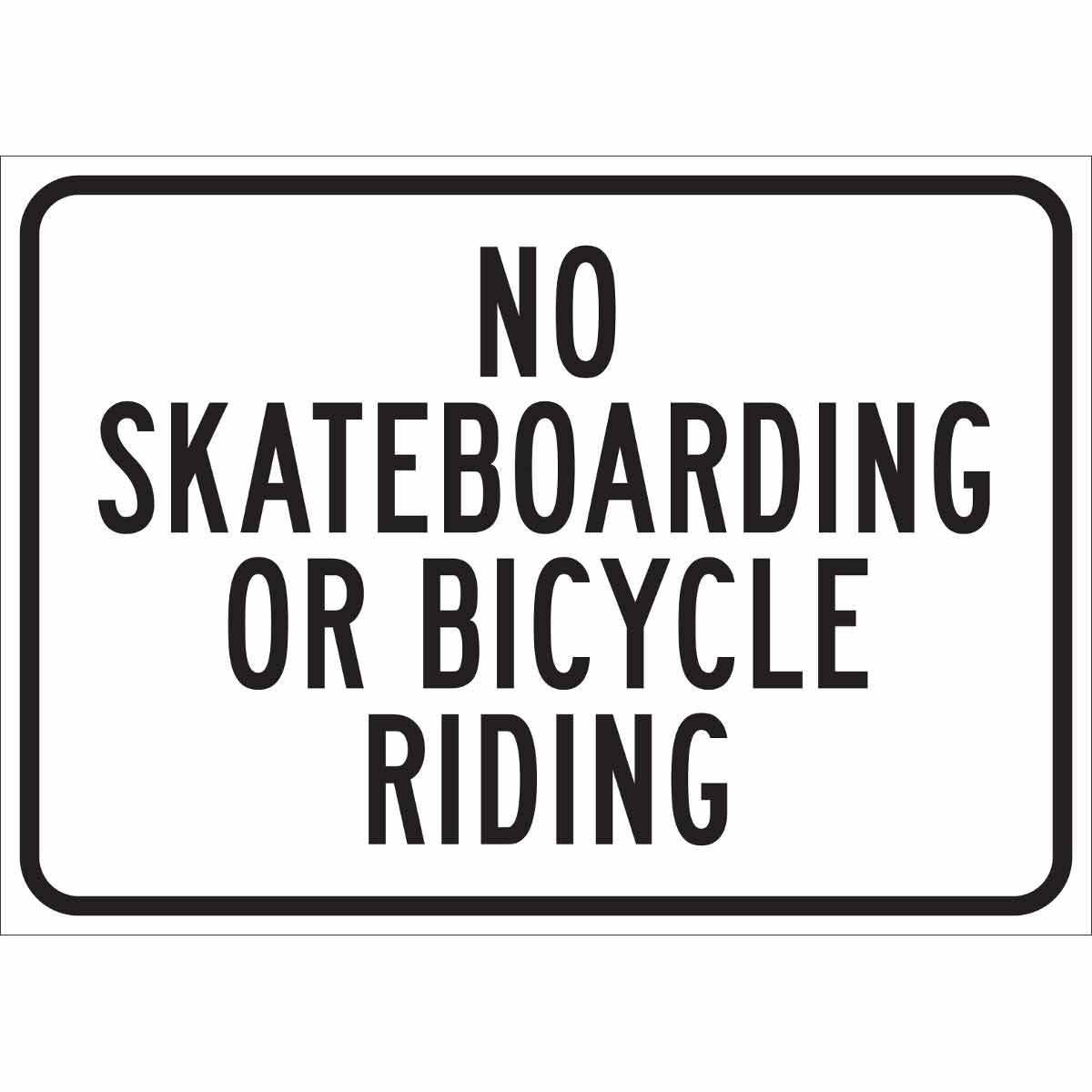 TRFC SIGN NO SKATEBOARD REFL ENG