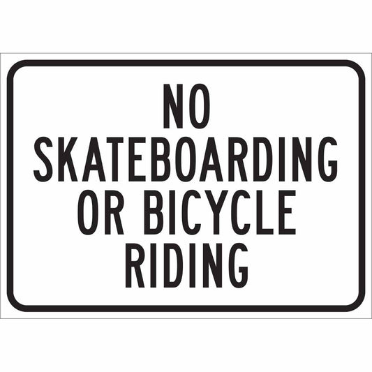 TRFC SIGN NO SKATEBOARD REFL ENG