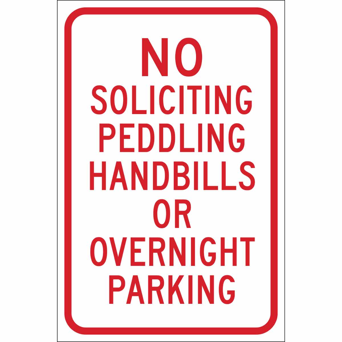 TRFC SIGN NO SOLICIT REFL ENG
