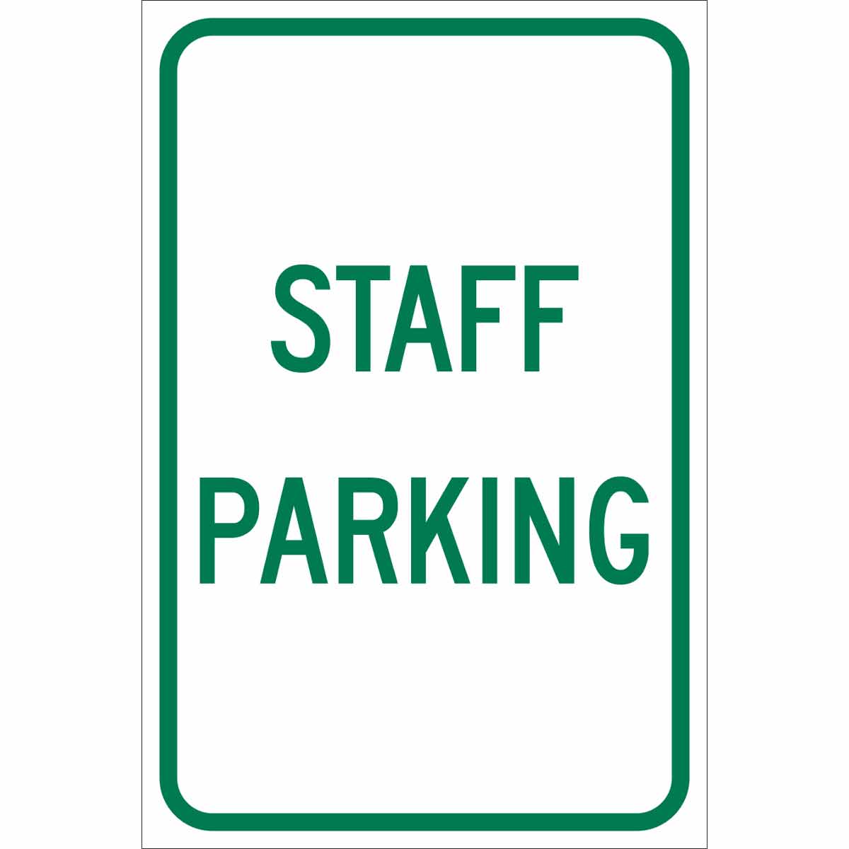 TRFC SIGN STAFF PARKING ENG