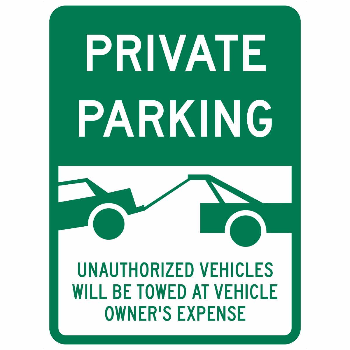 TRFC SIGN PRIVATE PARKING ENG