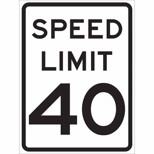 TRFC SIGN SPEED LIMIT 40 HIP