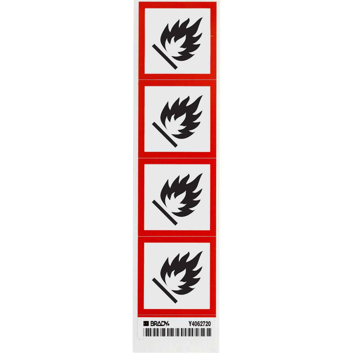 GHS FLAMMABLE B7569 4/CARD 2"