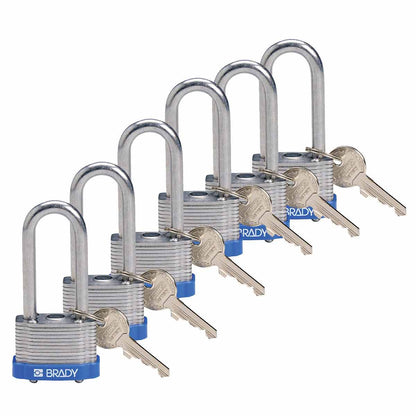 Steel Padlock 2 in Steel Shkl KA BU 6PK