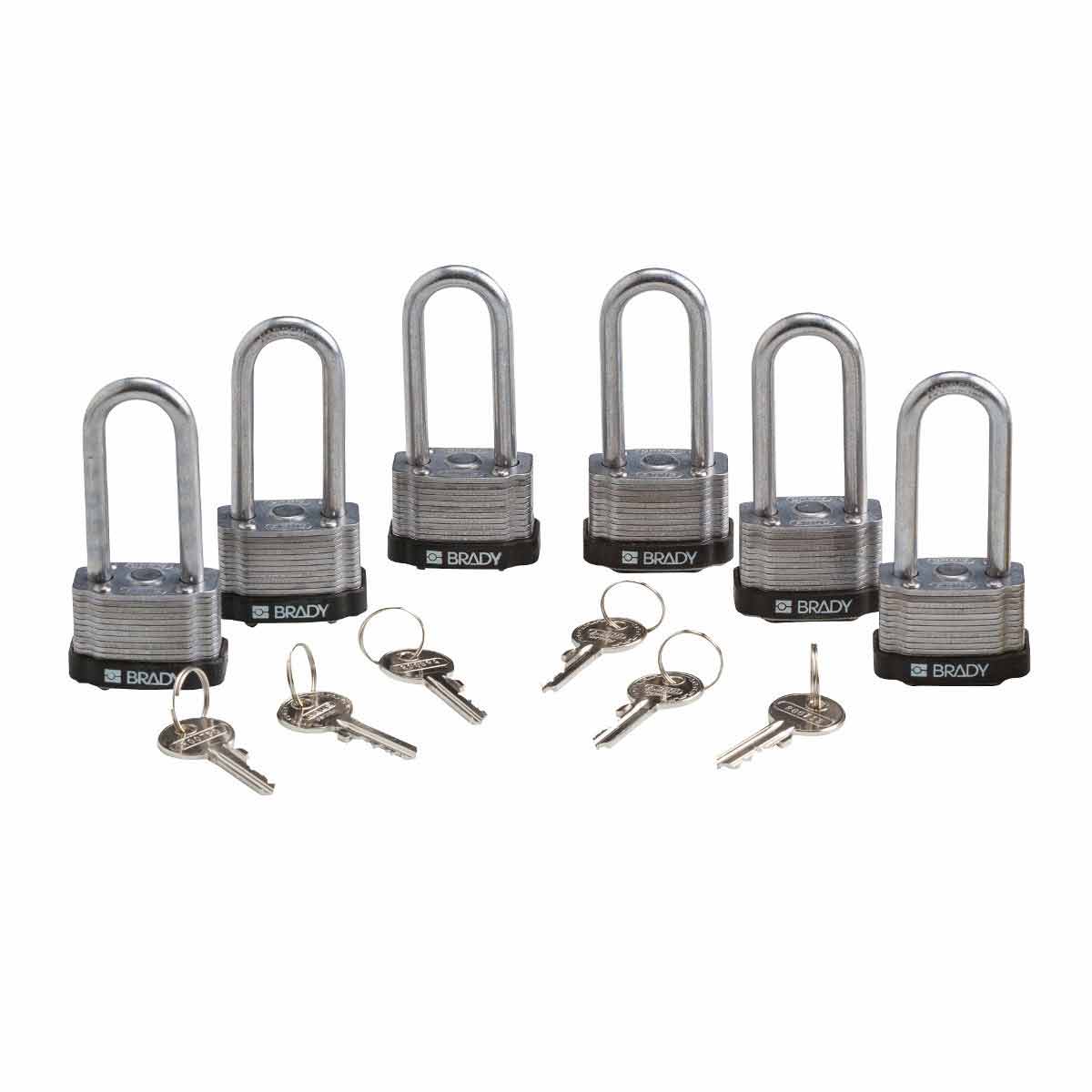 Steel Padlock 2 in Steel Shkl KA BK 6PK