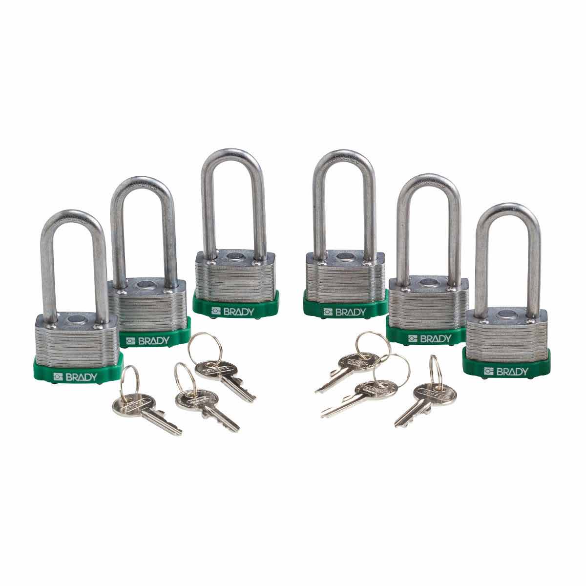 Steel Padlock 2 in Steel Shkl KA GN 6PK