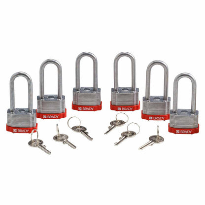 Steel Padlock 2 in Steel Shkl KA RD 6PK