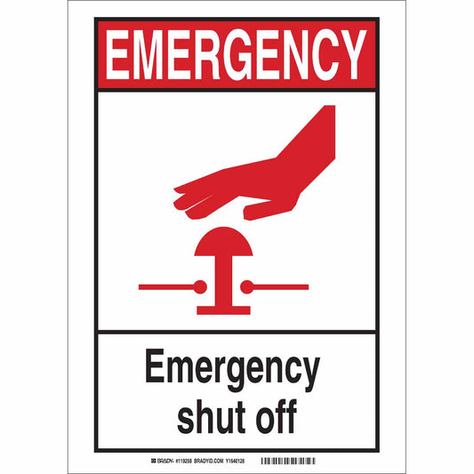 B401 7X5 BLK,RED/WHT FIRE SAFETY SIGN