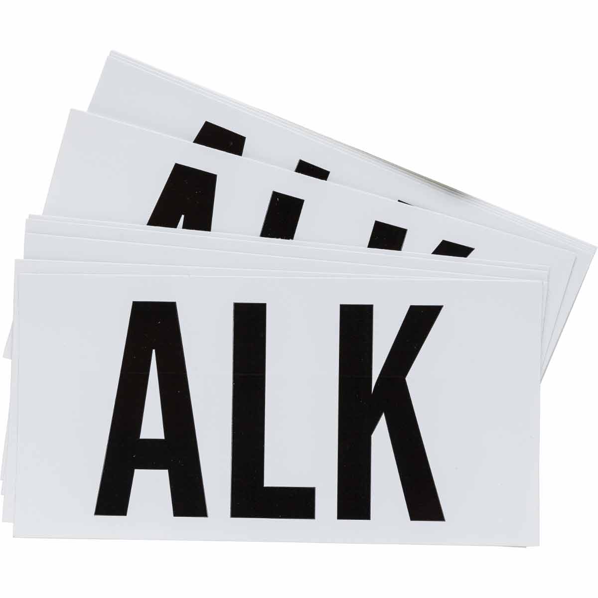 B7569 3X6 BLK/WHT "ALK" 10/PK