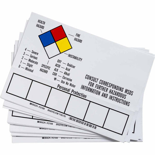 B7569,NFPA CONTAINER LABEL, 50/PKG