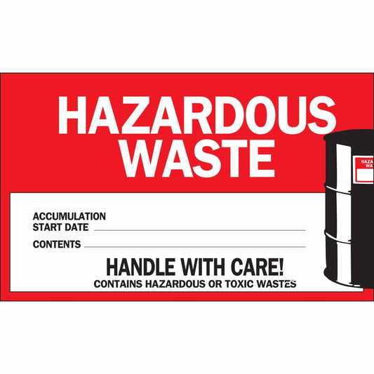 B235 4X6 BLK,RED/WHT 100 PCS/PKG HAZ LBL