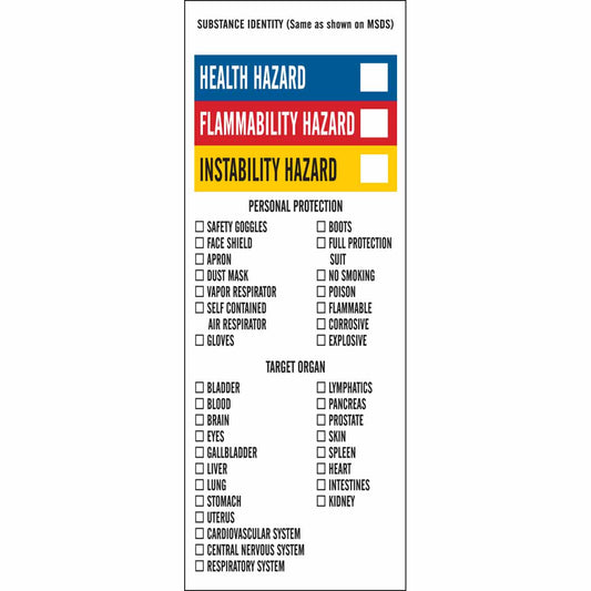 BLANK WRITE-ON TARGET ORGAN LABELS - 3X8