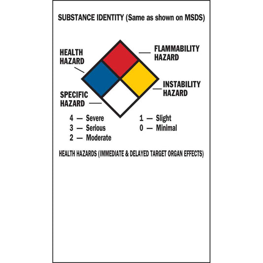 VINYL,5X3,NFPA WRITE-ON LABEL,500/ROLL