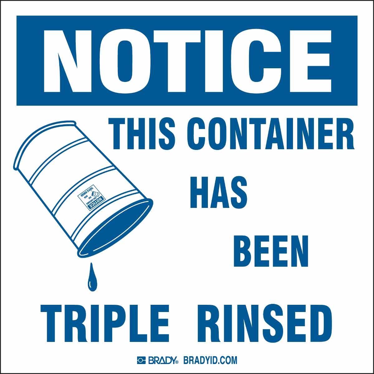 B7569 6X6 BLU/WHT NOTICE LABEL 100/PKG