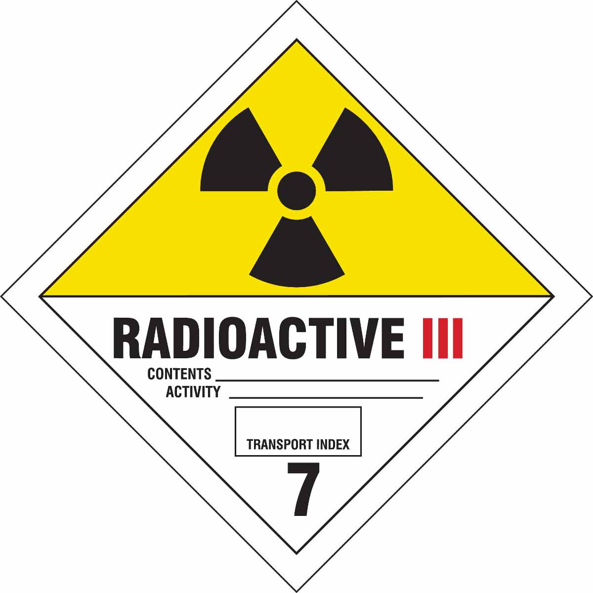 X4 B,R,W/Y 500/RL RADIOACTIVE 3