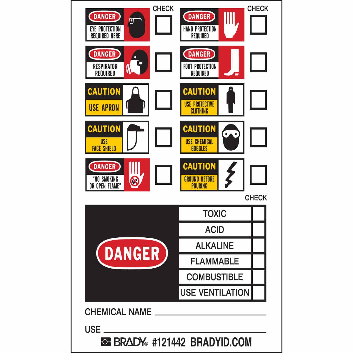 B7569, 3.0X5.0",CHECKLIST LABEL, 50/PKG