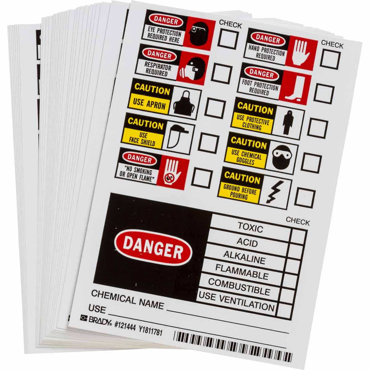 B7569, 7"X5", CHECKLIST LABEL,50/PKG