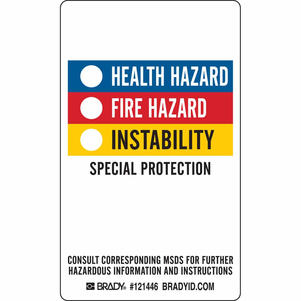 B7569,3X5",BLANK NFPA LABEL, 50/PKG