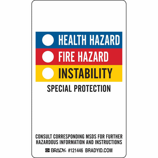 B7569,3X5",BLANK NFPA LABEL, 50/PKG