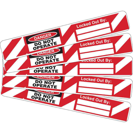 Padlock Labels Vinyl DANGER 5PK